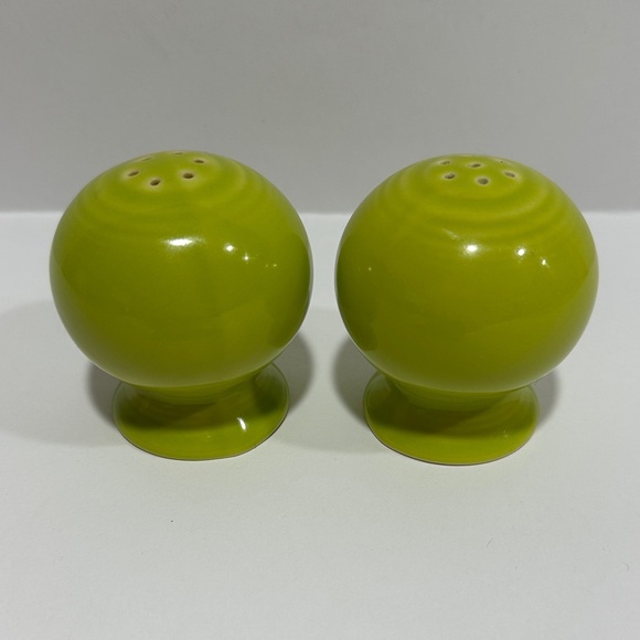 Fiestaware Other - Vintage 90s Fiestaware Lime Green / Chartreuse  Round Salt and Pepper Shakers